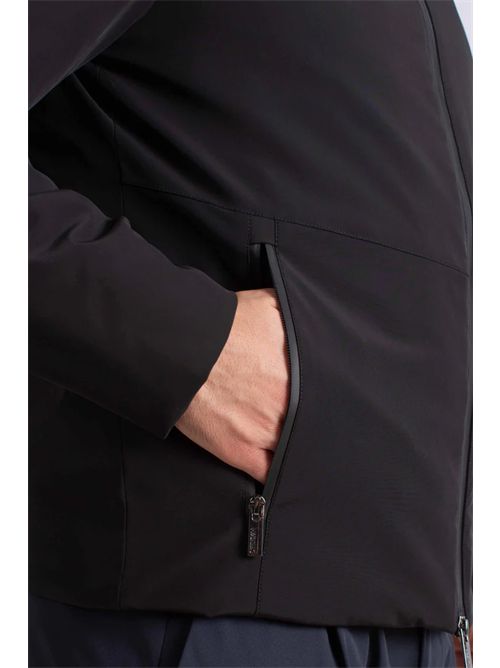 Giubbotto softshell nero con Imbottitura Sorona® con Cappuccio HESKIMO | HE9440005/NERO